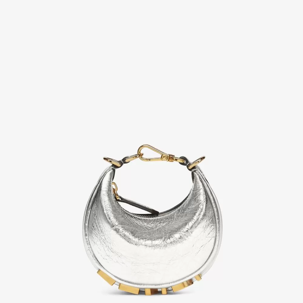 Miniature Bags>Fendi Charm In Pelle Argento