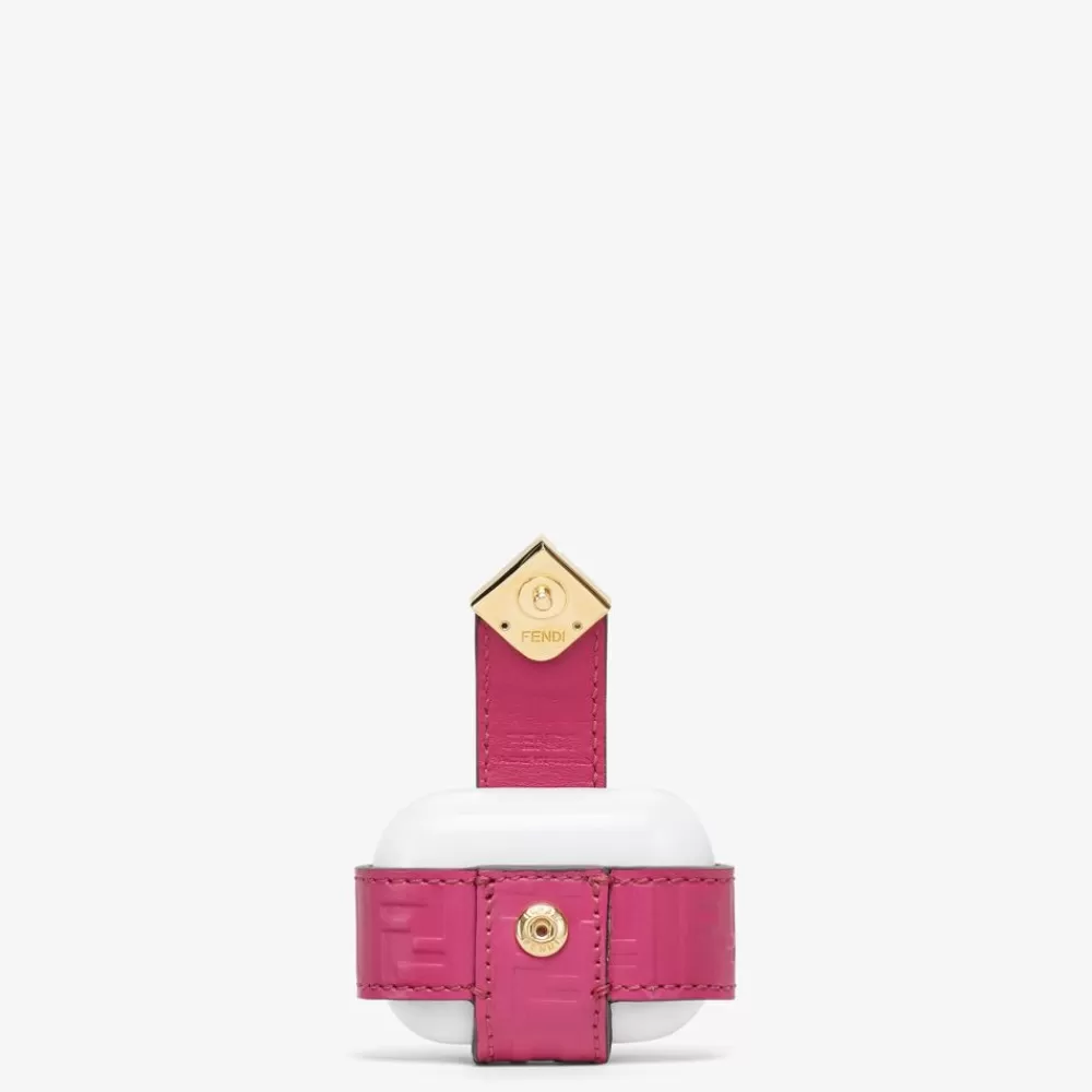 Custodie Per Smartphone>Fendi Charm In Pelle Fucsia