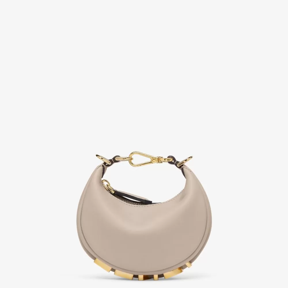 Miniature Bags>Fendi Charm In Pelle Grigia