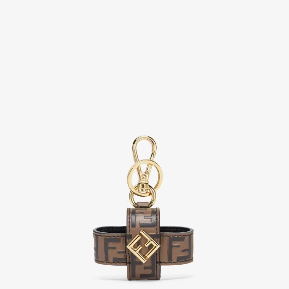 Custodie Per Smartphone>Fendi Charm In Pelle Marrone