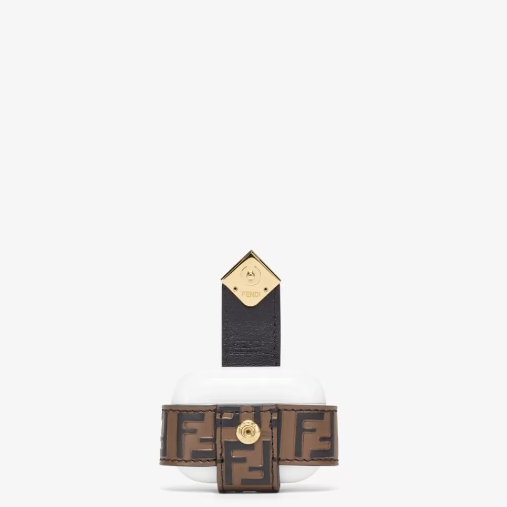 Custodie Per Smartphone>Fendi Charm In Pelle Marrone