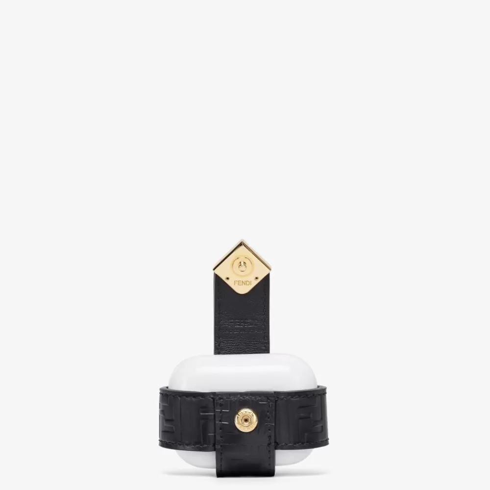 Custodie Per Smartphone>Fendi Charm In Pelle Nera