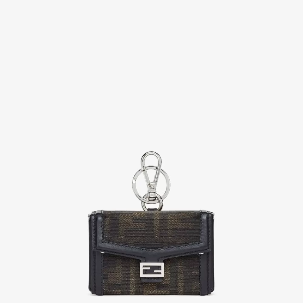 Borse Hobo>Fendi Charm In Tessuto Marrone