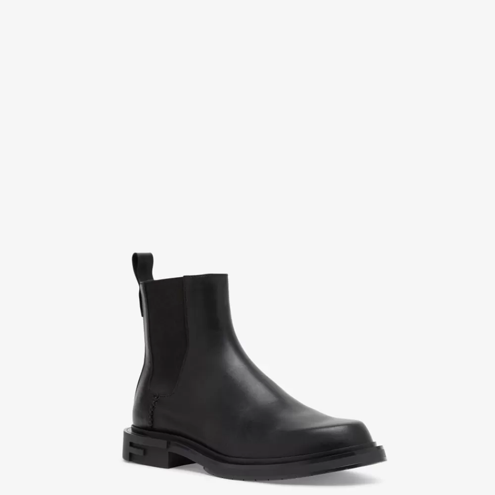 Stivaletti E Scarpe Allacciate>Fendi Chelsea In Pelle Nera