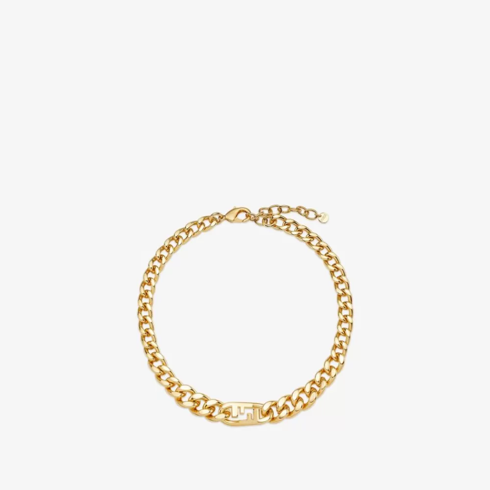 Collane>Fendi Choker In Metallo Color Oro