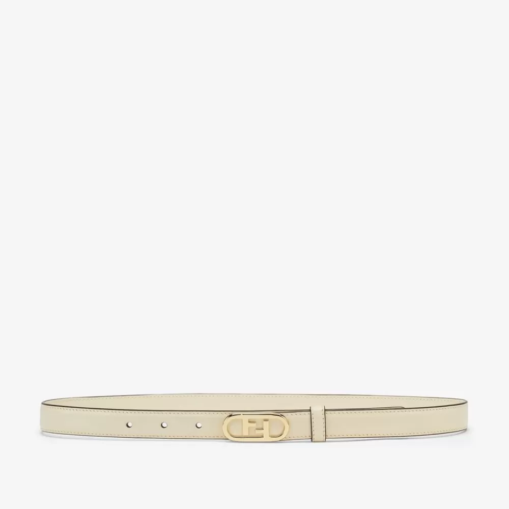 Cinture>Fendi Cintura In Pelle Bianca