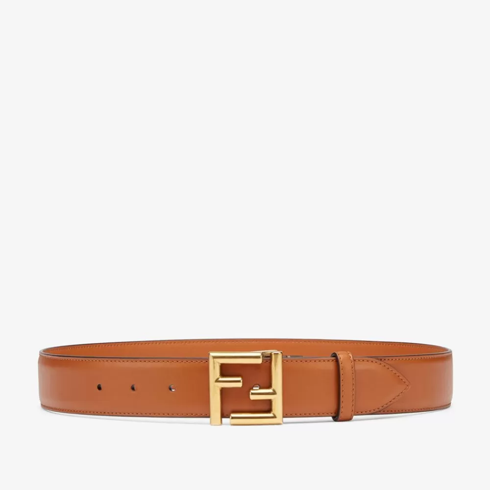 Cinture>Fendi Cintura In Pelle Color Cuoio