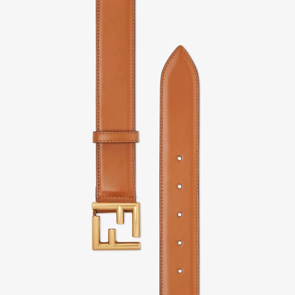 Cinture>Fendi Cintura In Pelle Color Cuoio