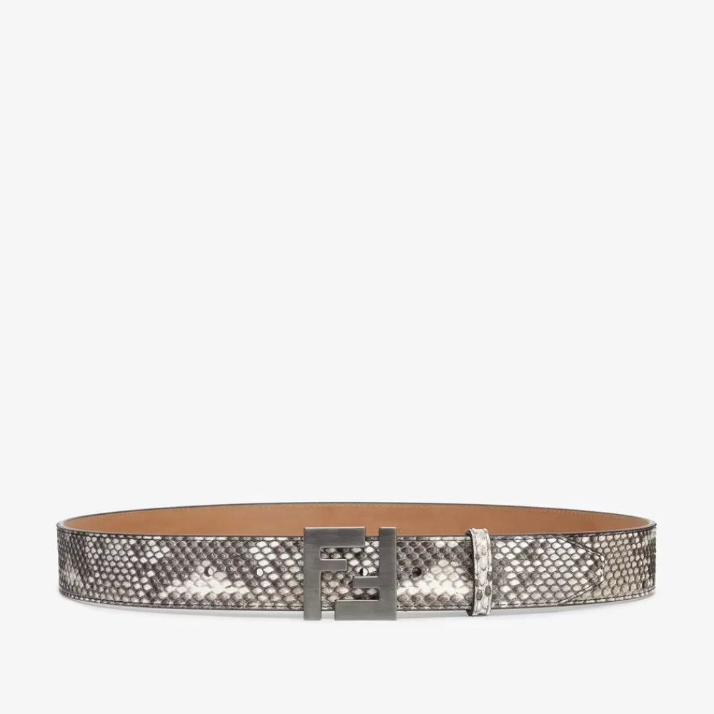 Cinture>Fendi Cintura In Pitone Grigio