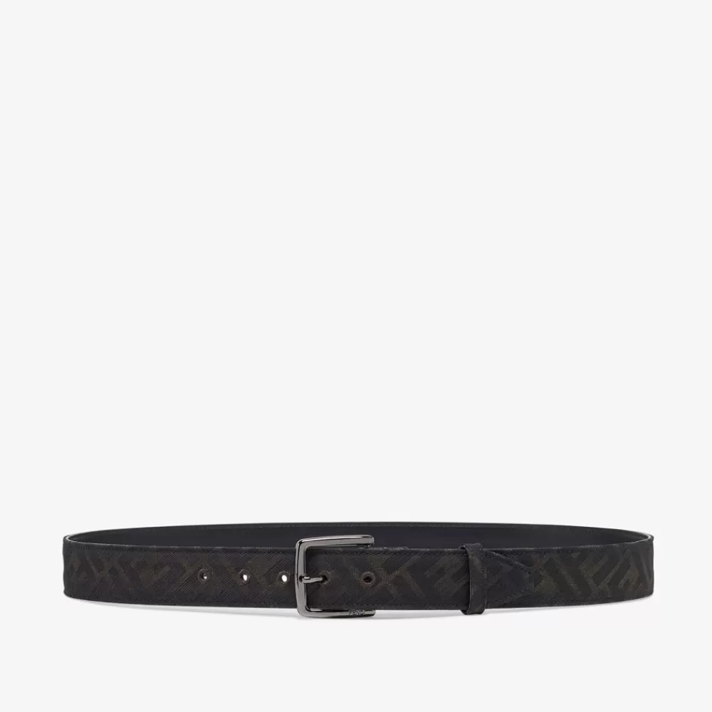 Cinture>Fendi Cintura In Tessuto Ff Marrone