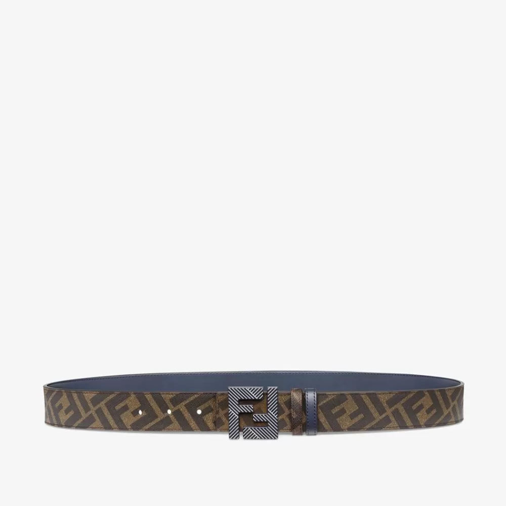 Cinture>Fendi Cintura Reversibile In Pelle Blu