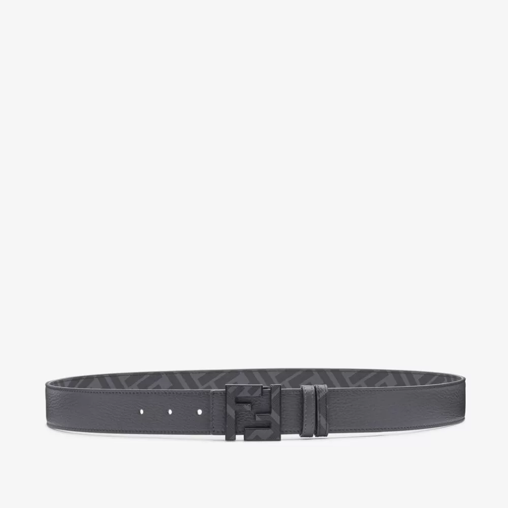 Cinture>Fendi Cintura Reversibile In Pelle Grigia