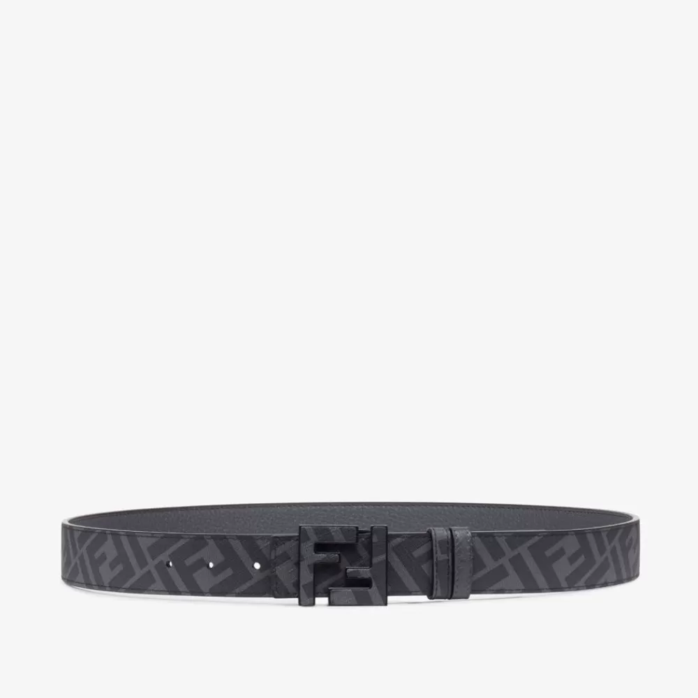 Cinture>Fendi Cintura Reversibile In Pelle Grigia