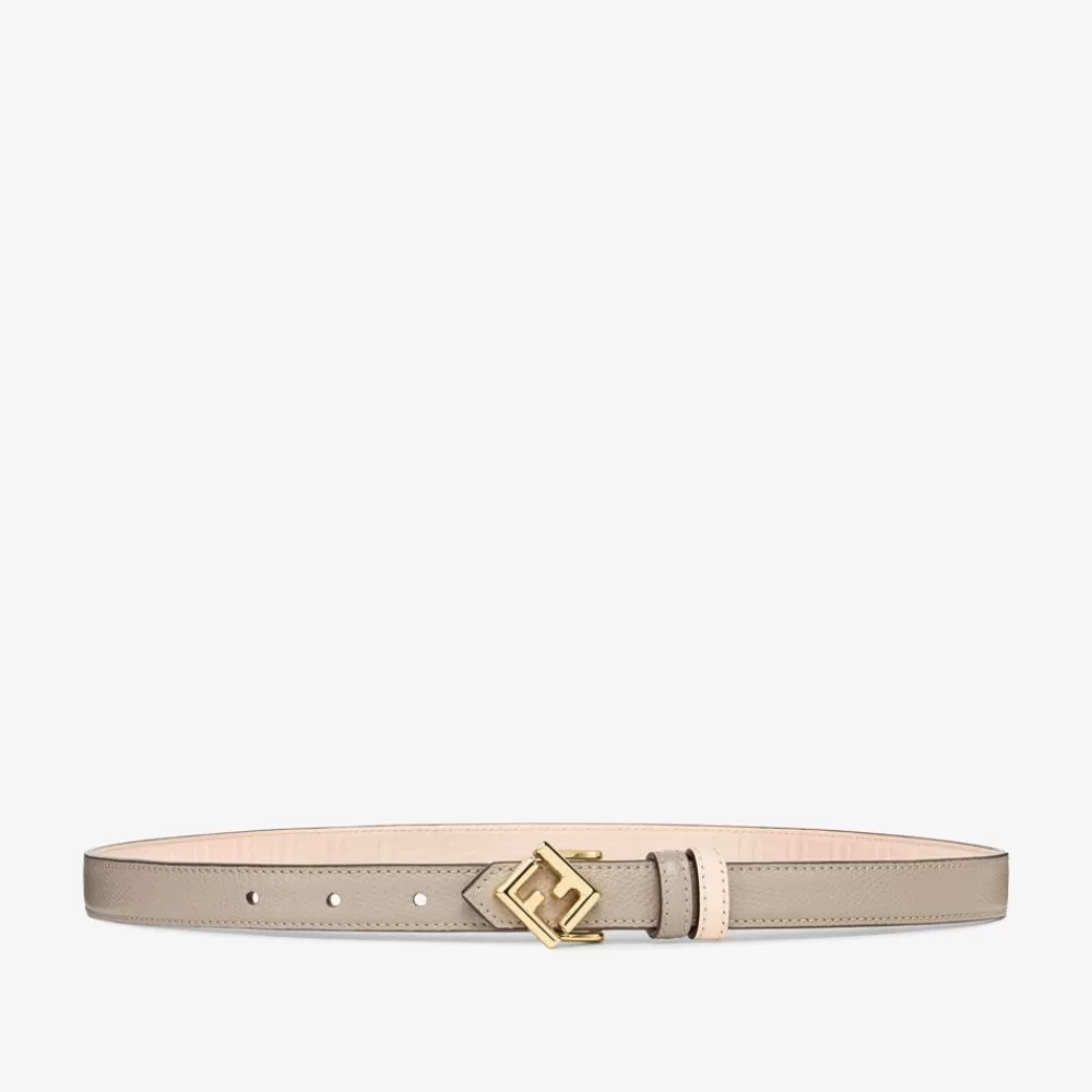Cinture>Fendi Cintura Reversibile In Pelle Tortora
