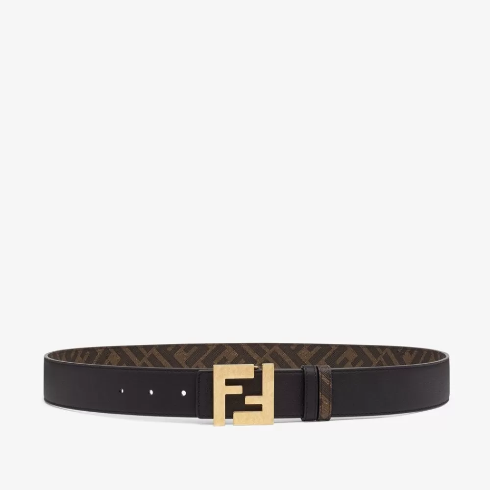 Cinture>Fendi Cintura Reversibile In Tessuto Ff
