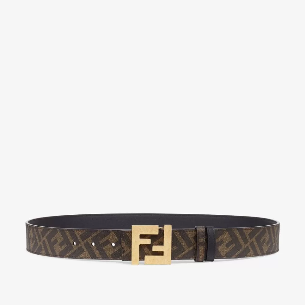 Cinture>Fendi Cintura Reversibile In Tessuto Ff