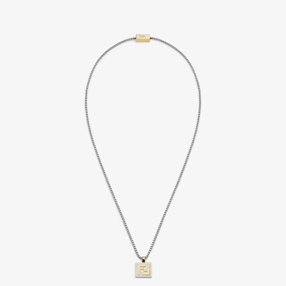 Collane>Fendi Collana Color Palladio E Oro