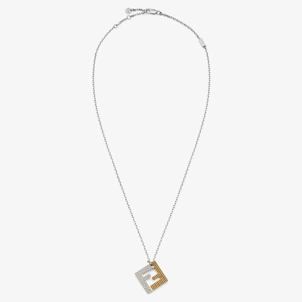 Collane>Fendi Collana In Metallo Color Argento E Oro