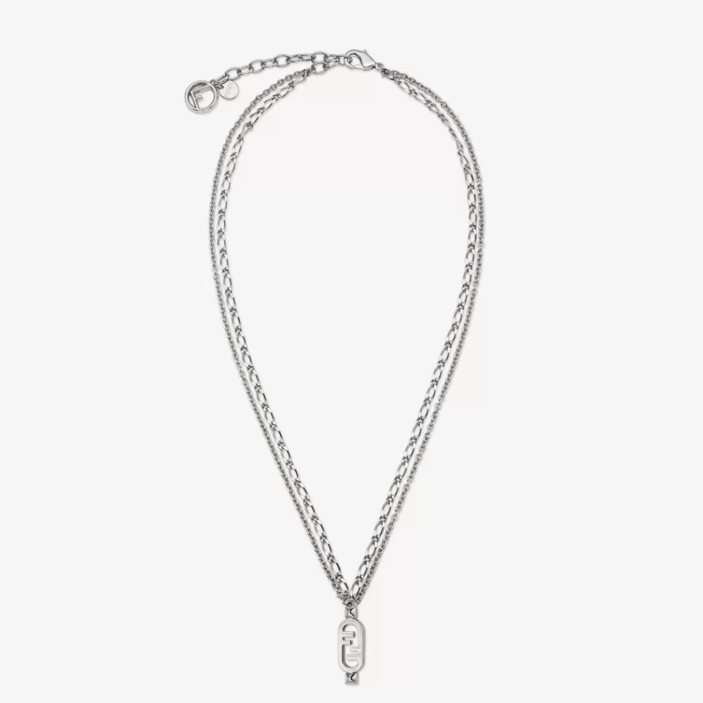 Collane>Fendi Collane In Metallo Color Argento