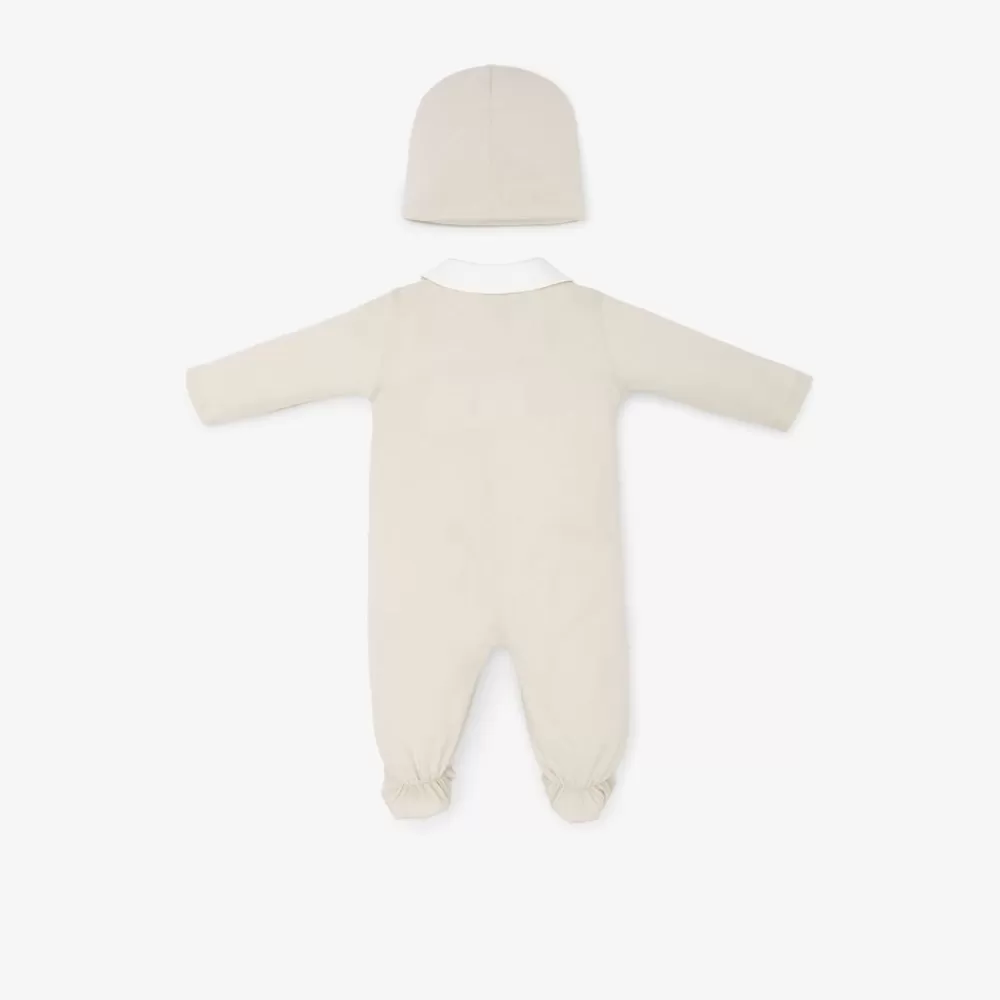 Bambina>Fendi Completino Con Orsetti In Jersey Beige
