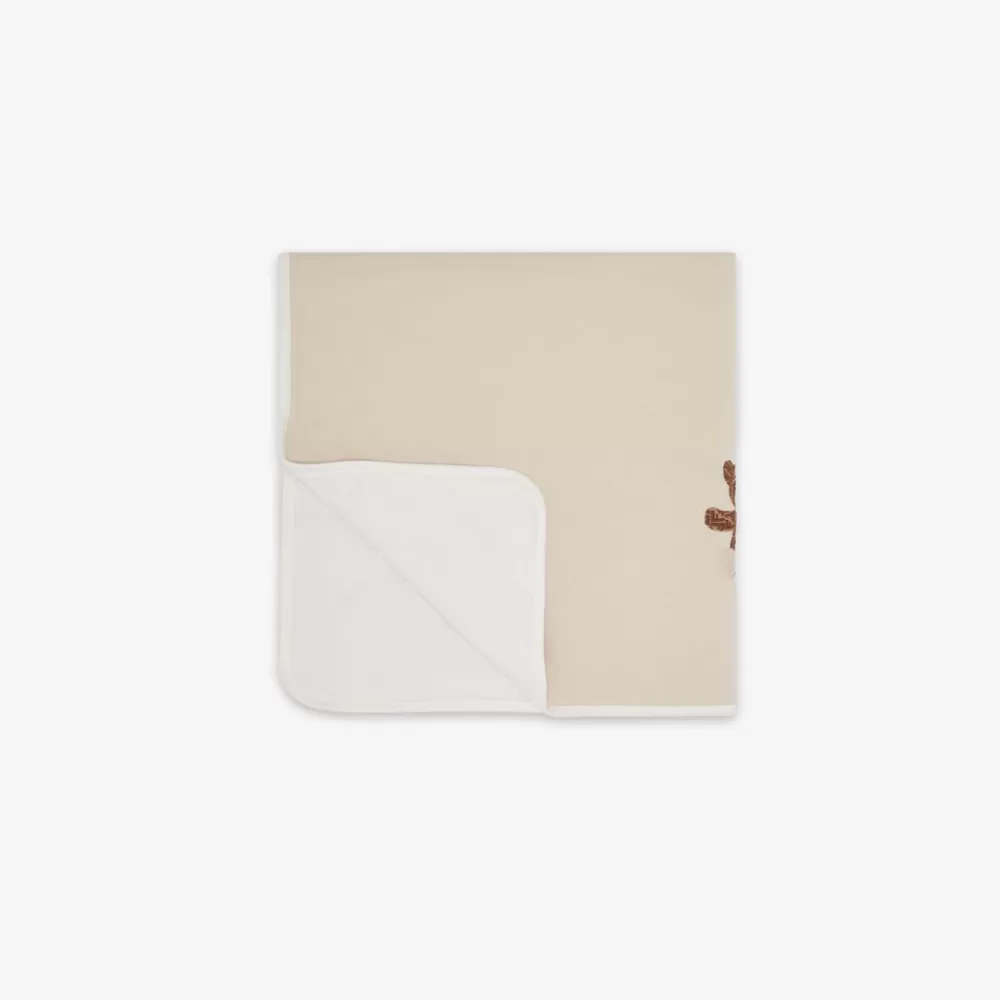 Bambina>Fendi Coperta In Jersey Beige Con Ricamo