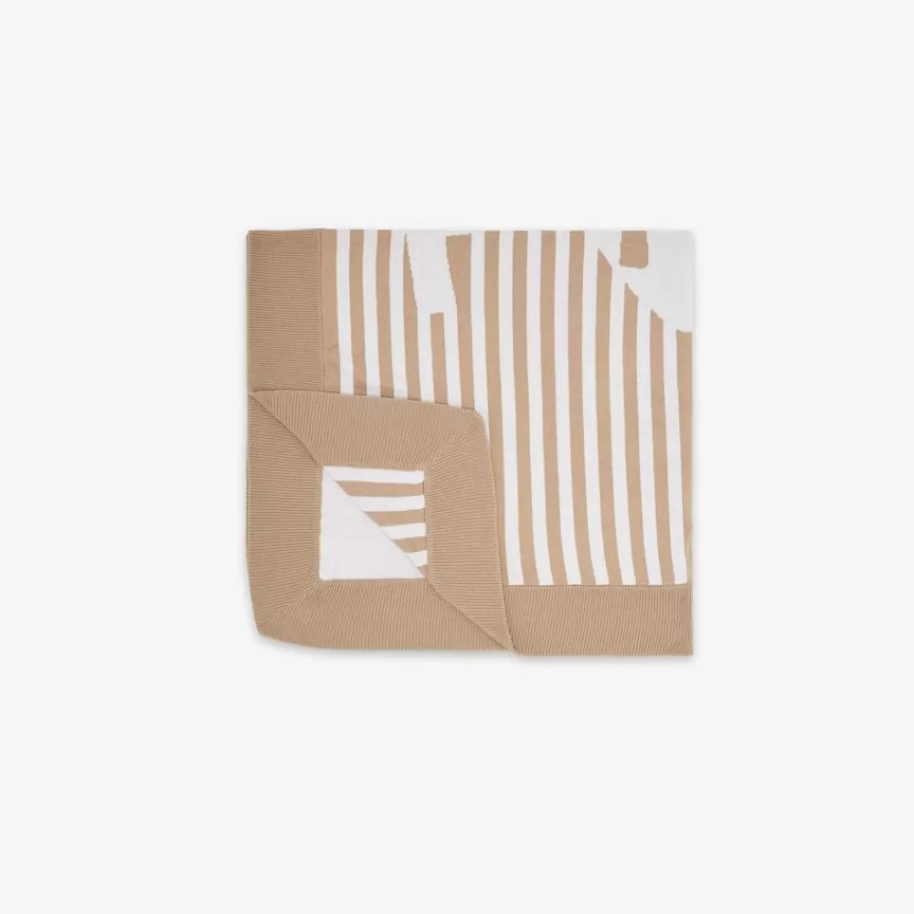 Bambina>Fendi Coperta In Maglia Beige