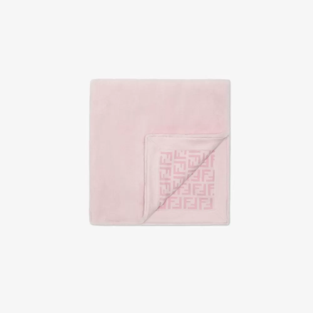 Passeggini E Accessori>Fendi Coperta In Visone Epilato E Maglia Rosa