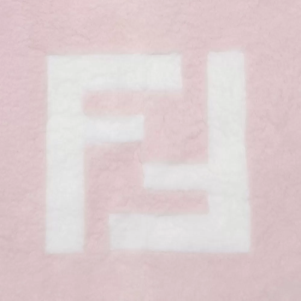 Passeggini E Accessori>Fendi Coperta In Visone Epilato E Maglia Rosa