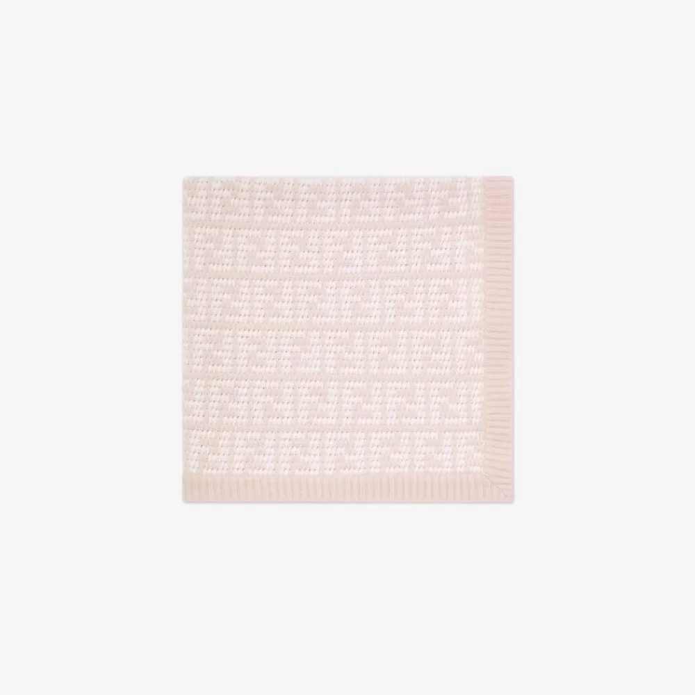 Passeggini E Accessori>Fendi Copertina In Cashmere Con Logo Rosa
