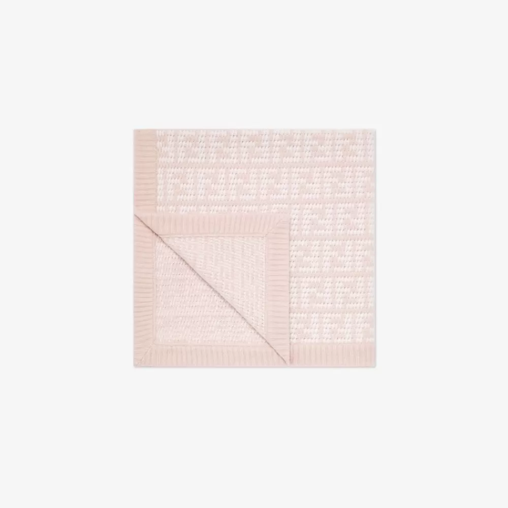 Passeggini E Accessori>Fendi Copertina In Cashmere Con Logo Rosa