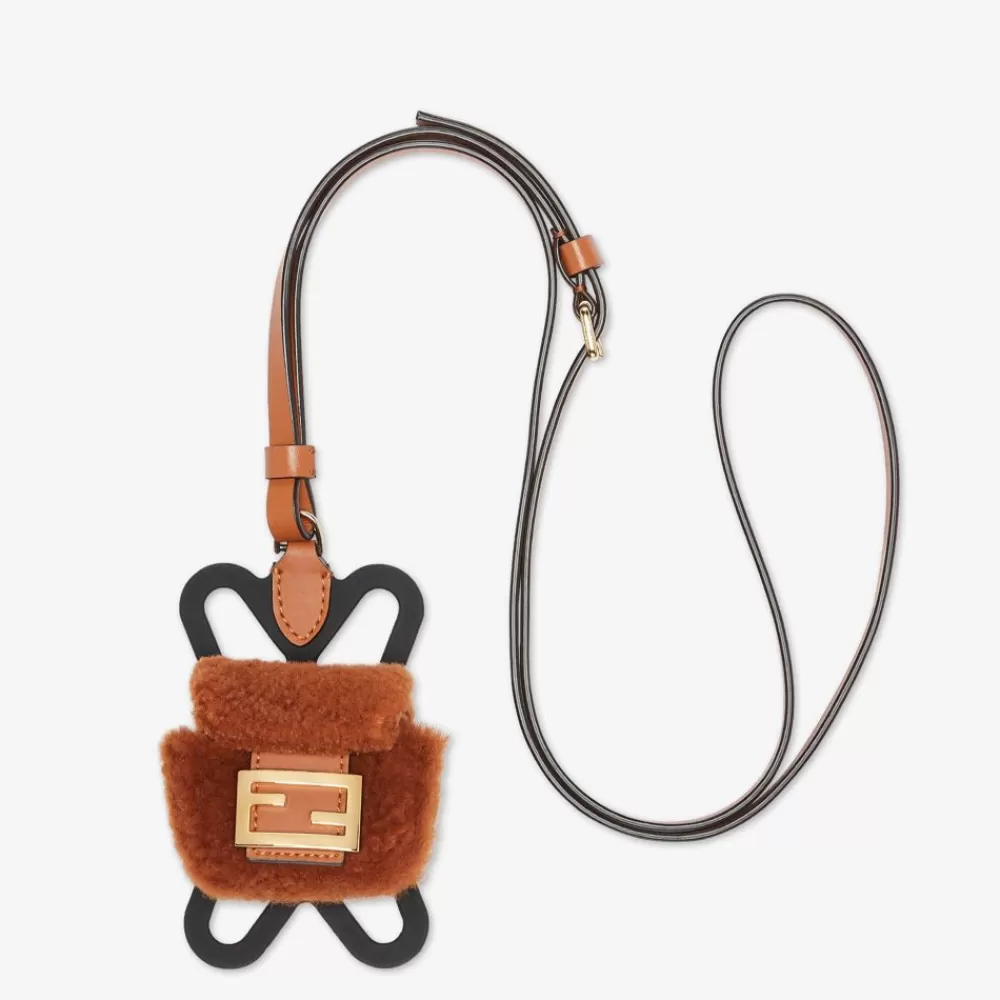 Custodie Per Smartphone>Fendi Cover In Montone Marrone