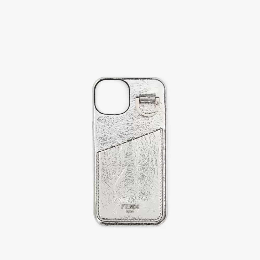 Accessori Tecnologici E Lifestyle>Fendi Cover In Pelle Argento
