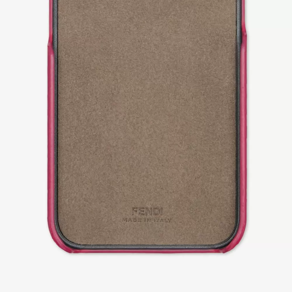Custodie Per Smartphone>Fendi Cover In Pelle Fucsia