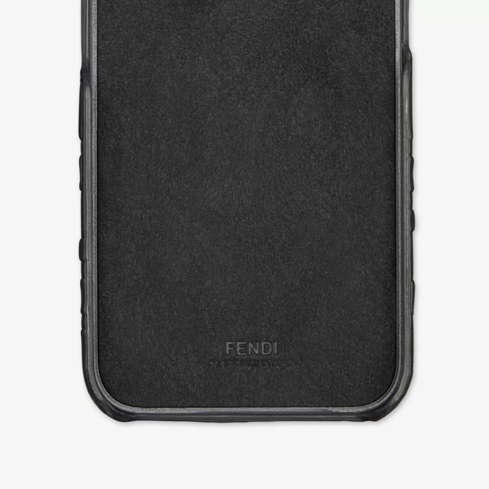 Custodie Per Smartphone>Fendi Cover In Pelle Nera