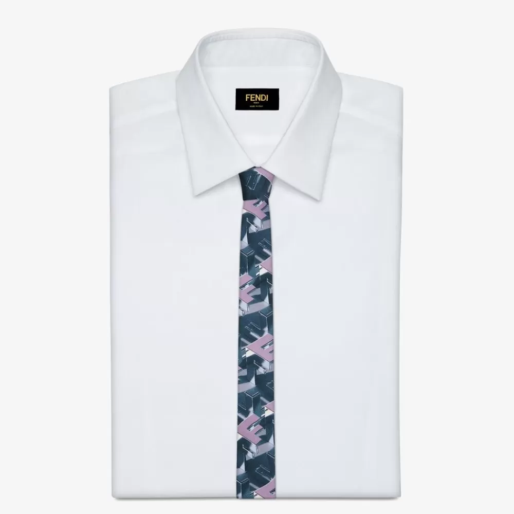Cravatte>Fendi Cravatta In Seta Multicolor