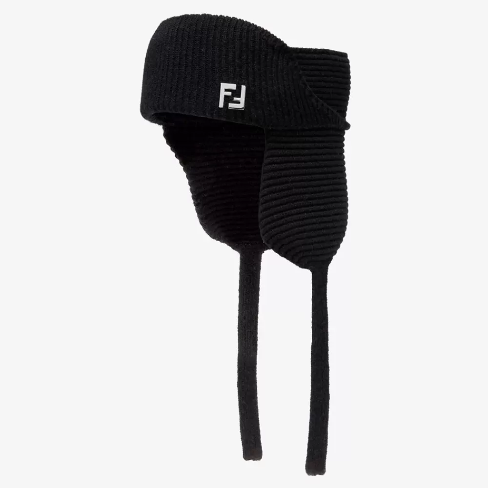 Cappelli E Guanti>Fendi Fascia In Lana Nera