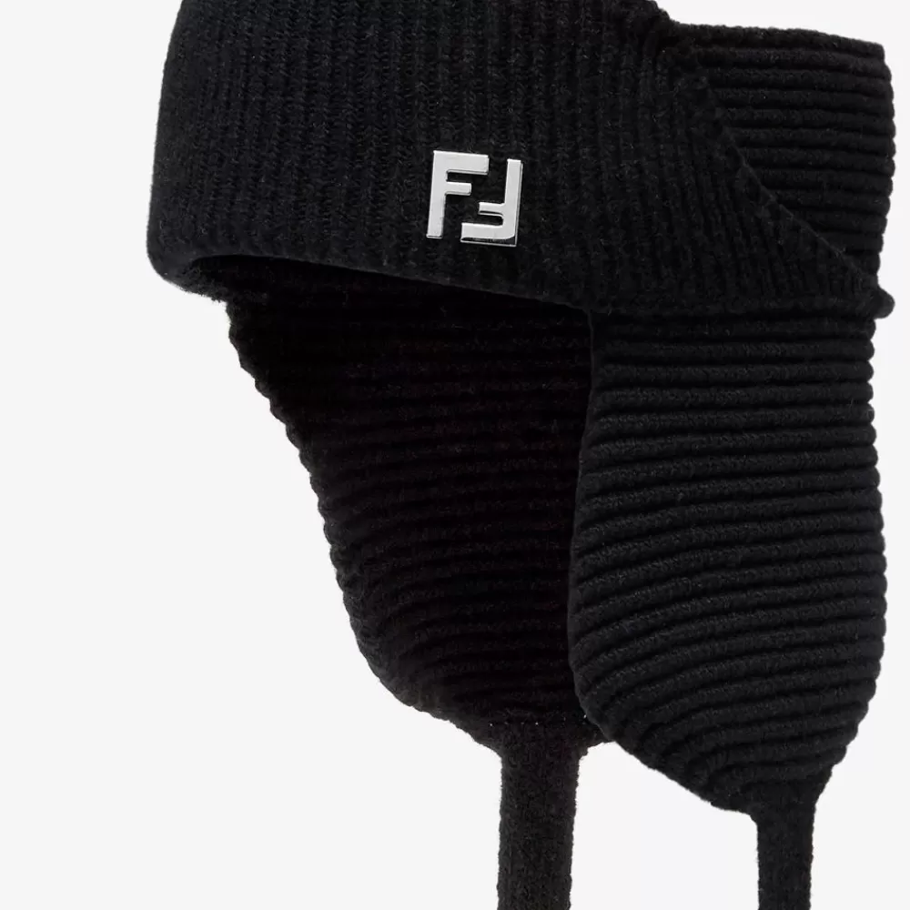 Cappelli E Guanti>Fendi Fascia In Lana Nera