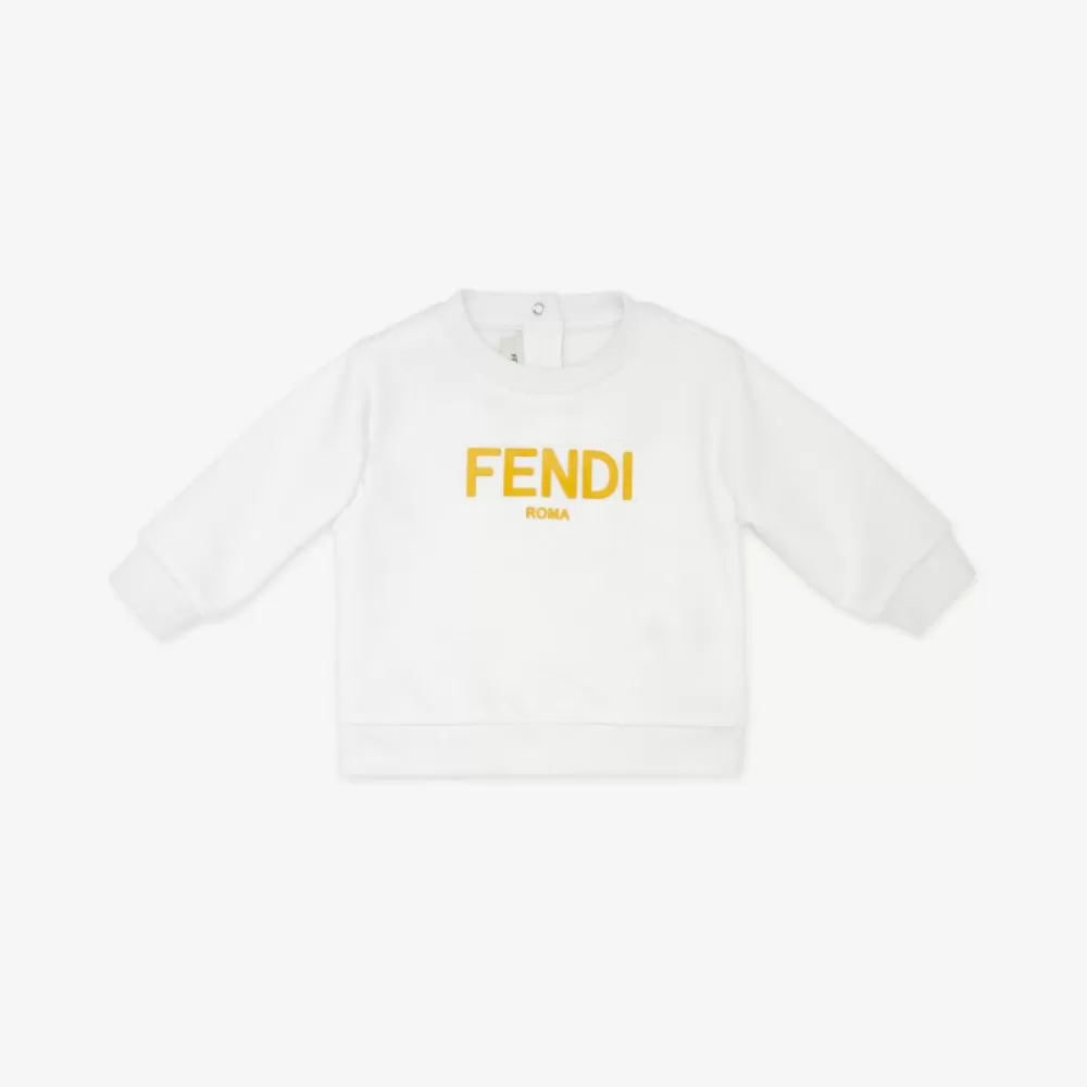 Bambina>Fendi Felpa Bianca Roma