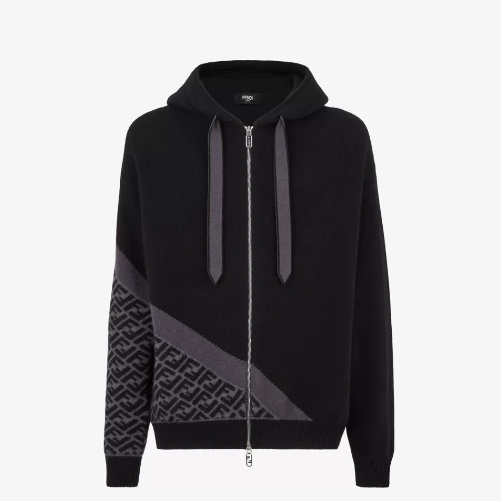Maglieria>Fendi Felpa In Cashmere Nero