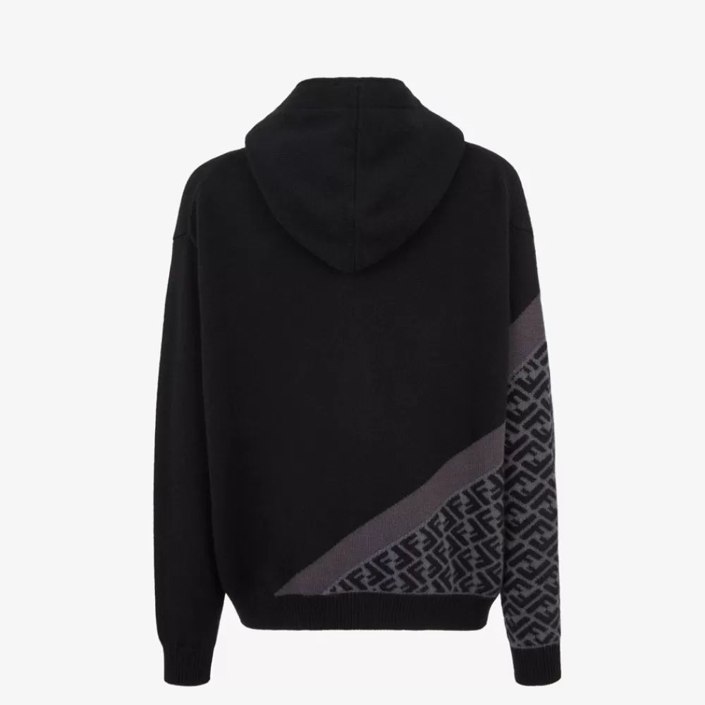 Maglieria>Fendi Felpa In Cashmere Nero