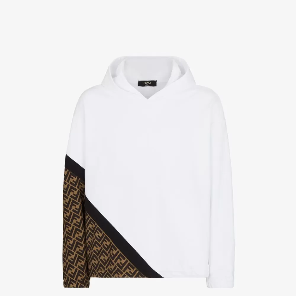 Activewear>Fendi Felpa In Jersey Bianco