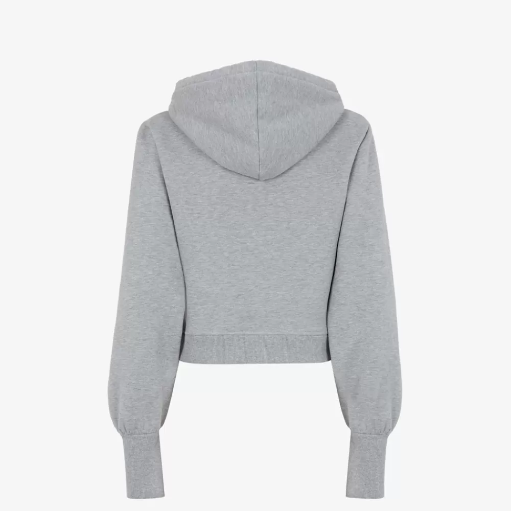 T-Shirt E Felpe>Fendi Felpa In Jersey Grigio Melange