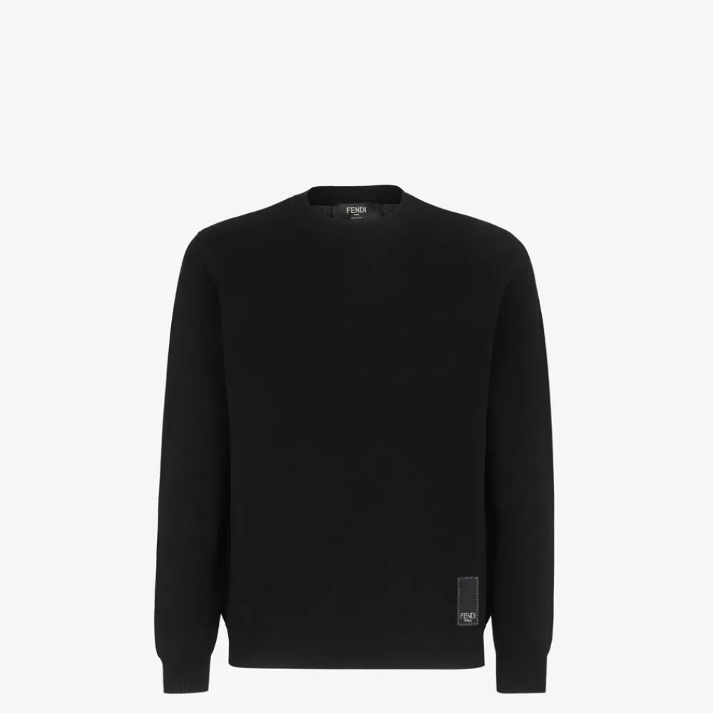 Maglieria>Fendi Felpa In Tessuto Nero