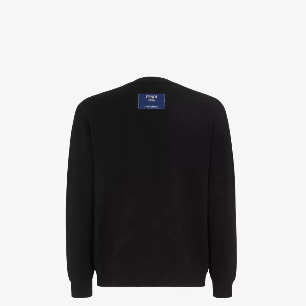 Maglieria>Fendi Felpa In Tessuto Nero