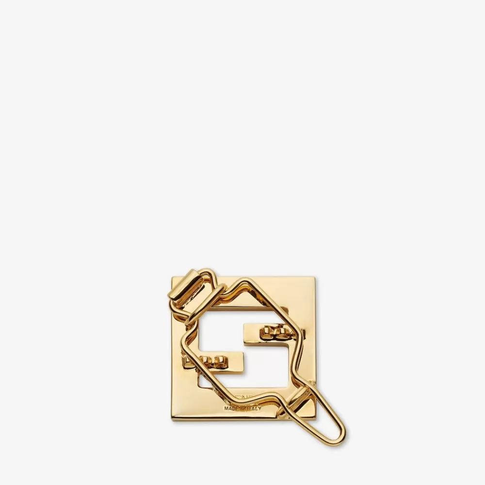 Accessori Per Capelli>Fendi Fermaglio In Metallo Color Oro