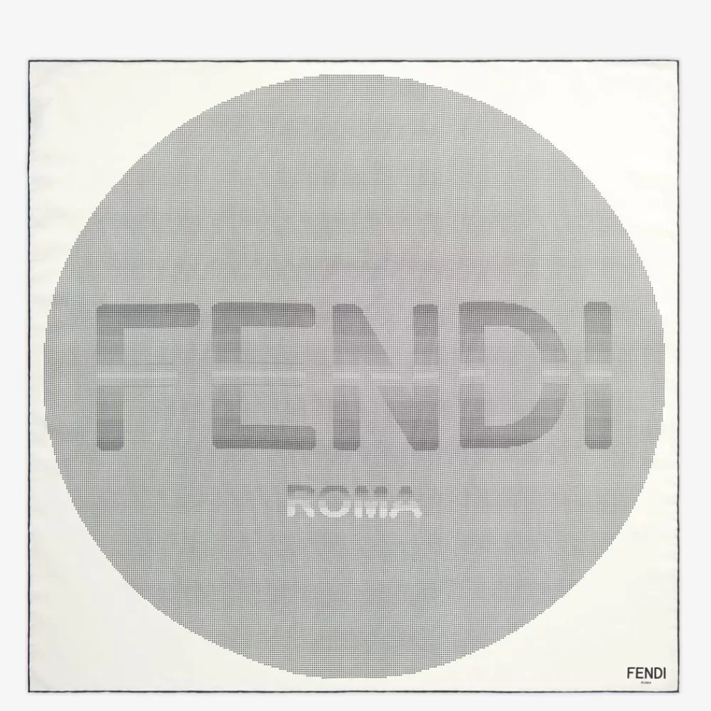 Foulard In Seta>Fendi Foulard In Seta Avorio