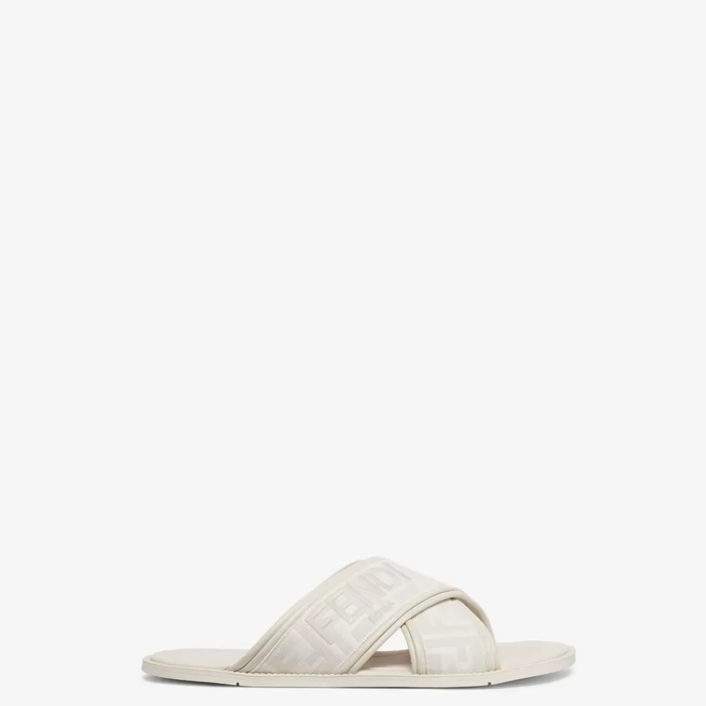 Slides E Sandali>Fendi Fussbett In Tessuto Jacquard Ff