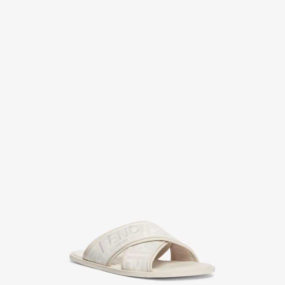 Slides E Sandali>Fendi Fussbett In Tessuto Jacquard Ff