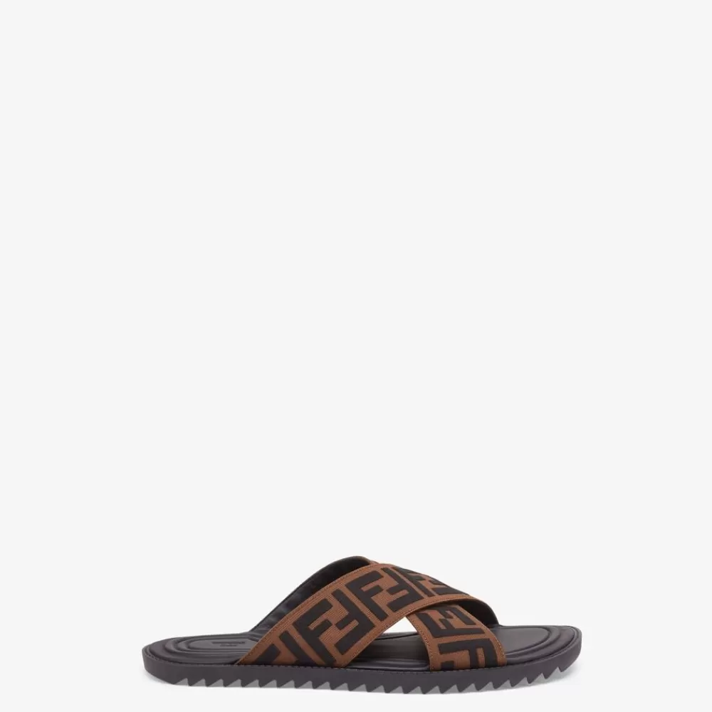 Slides E Sandali>Fendi Fussbett In Tessuto Multicolor