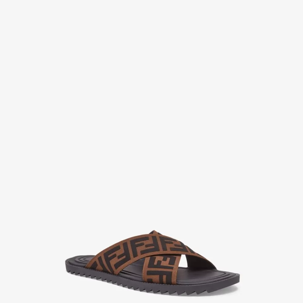 Slides E Sandali>Fendi Fussbett In Tessuto Multicolor